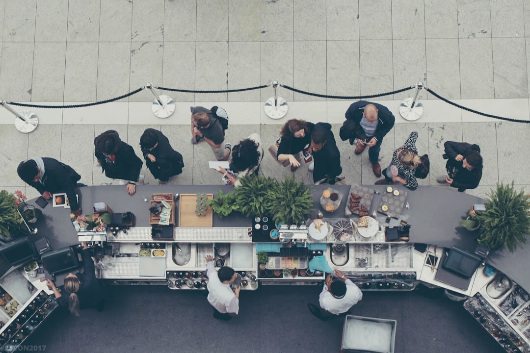 Editorial team discussing business research around a table